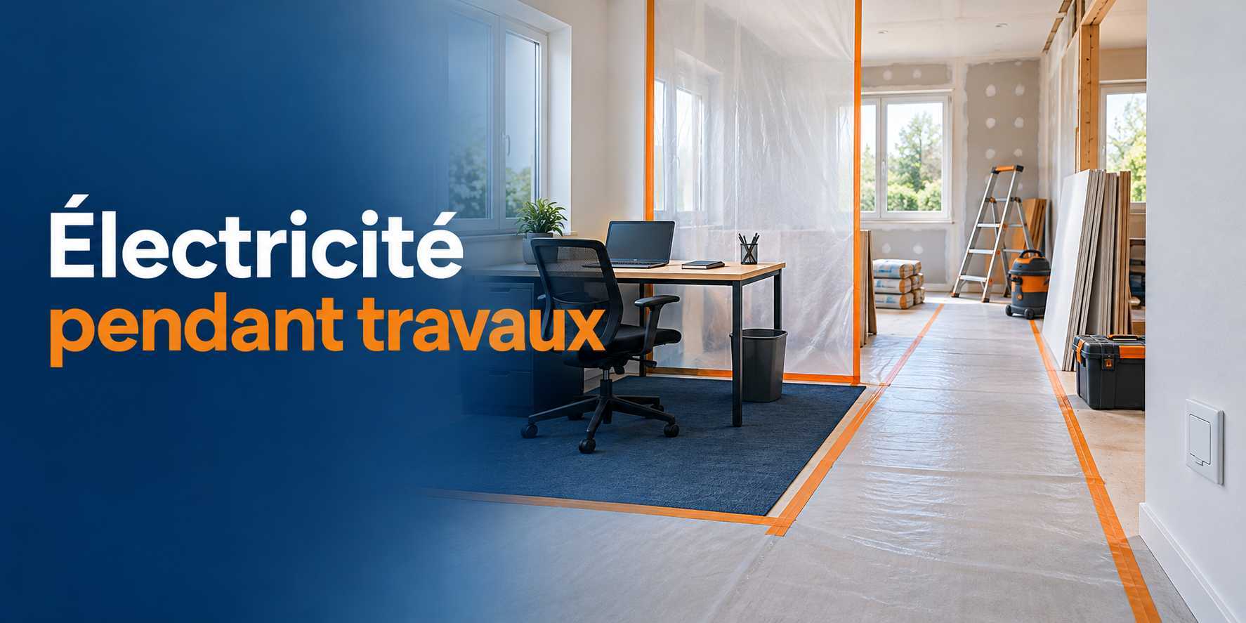 Illustration du sujet : Électricité pendant travaux.