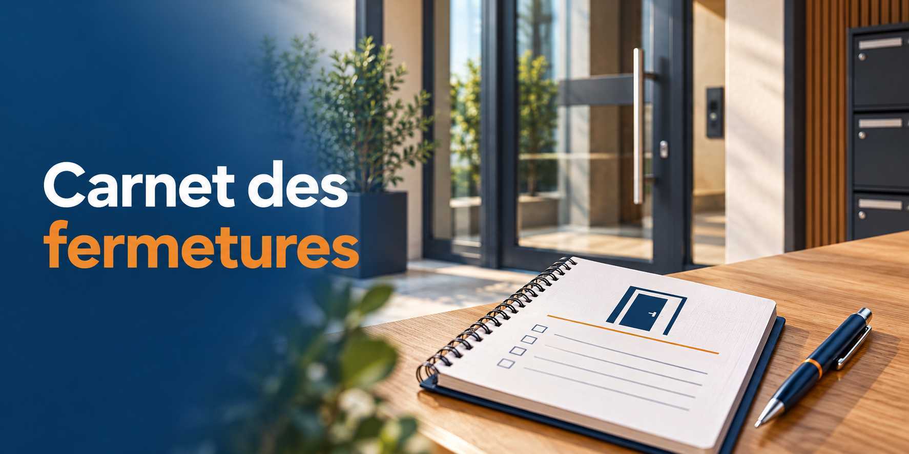 Illustration : carnet d’entretien des fermetures d’une entrée partagée.