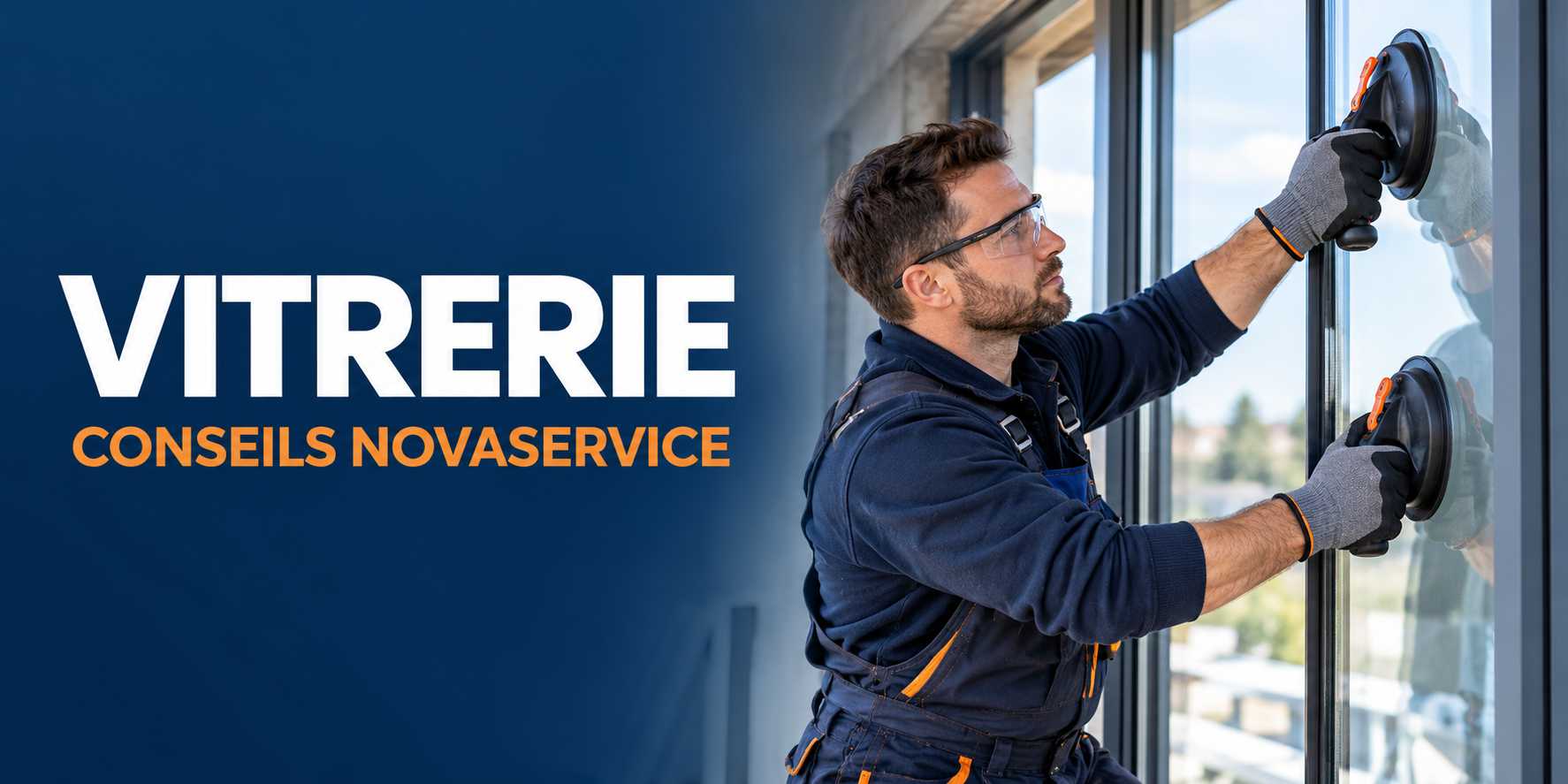 Illustration du métier de vitrier Novaservice, sans représentation d’un diagnostic réel.