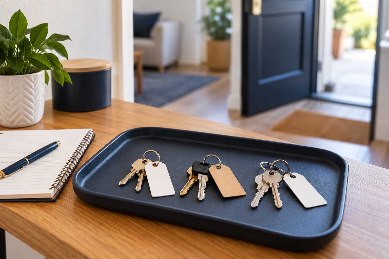 Jeux de clés séparés pour organiser les accès d’un logement partagé.