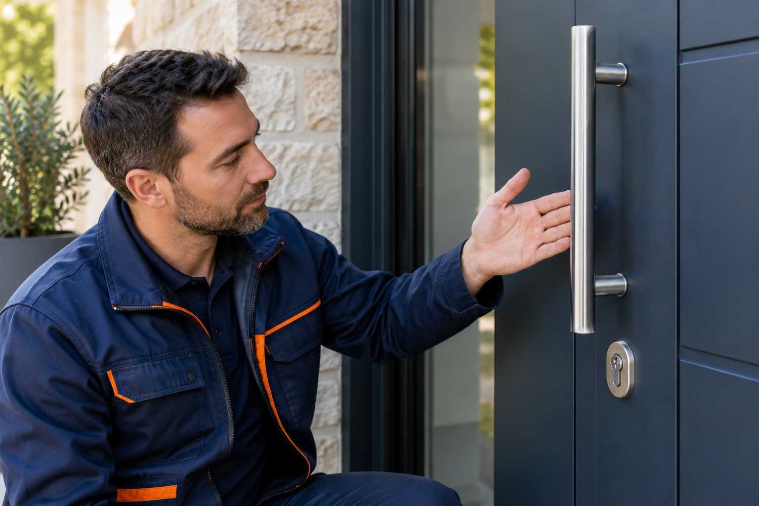 Poignée extérieure fixe d’une porte d’entrée