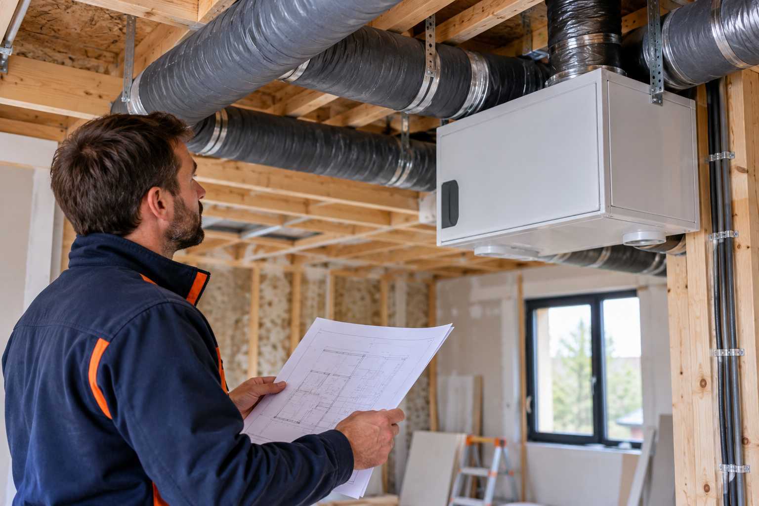 Préparation de l’alimentation d’une ventilation en rénovation